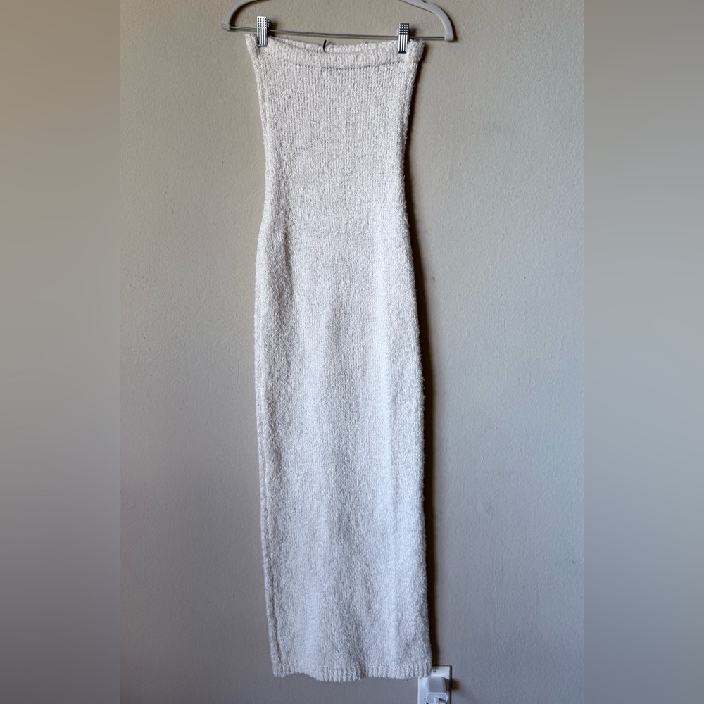 NWT Princess Polly Cloud Maxi Cream Dress Strapless Boucle Size 2 - Picture 10 of 14